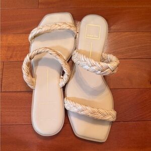 Dolce Vita Cream Braided Sandals
